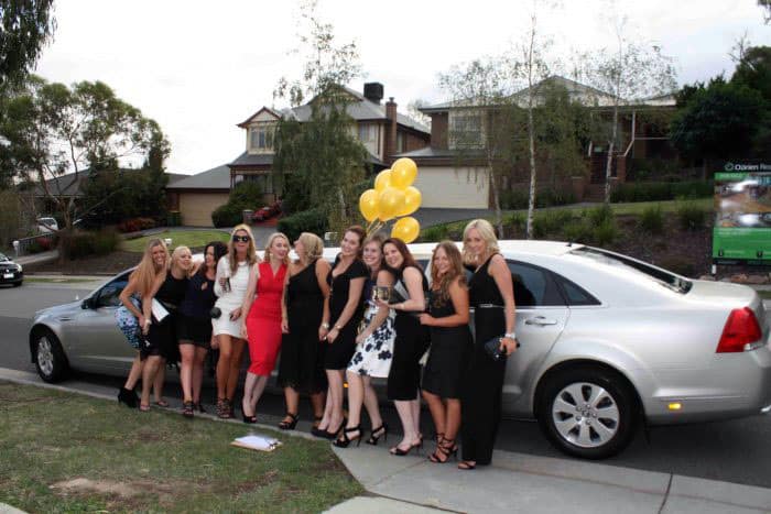 Stretch Limo Hens Night Melbourne with group